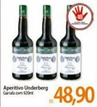 Atacadão Aperitivo Underberg 920ml oferta
