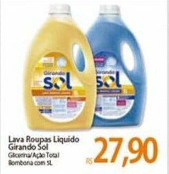 Atacadão Lava roupas Liquido Girando Sol 5L oferta