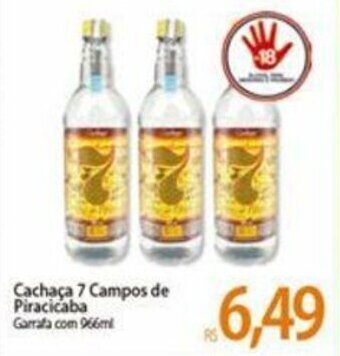 Cachaca 7 Campos de Piracicaba 966ml