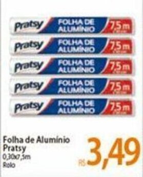 Atacadão Folha de Aluminio Pratsy oferta