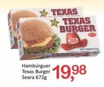 Rede Litoral de Supermercados Hamburguer Texas Burger Seara 672g oferta