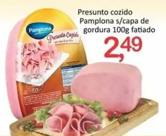 Presunto Cozido Pamplona s/ capa de gordura 100g fatiado