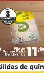 Sempre Vale Supermercados Filé De Frango Sadia Bandeja 1kg oferta