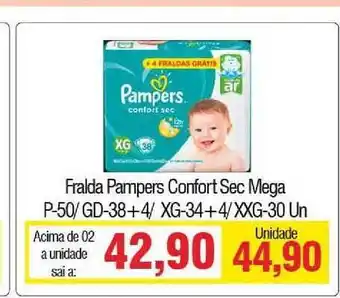Fralda Pampers Confort Sec Mega