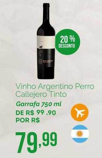 Oba Hortifruti Vinho Argentino Perro Callejero Tinto 20% Desconto oferta