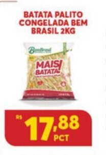 Atacadão Centro Sul Batata Palito Congelada Bem Brasel 2kg oferta