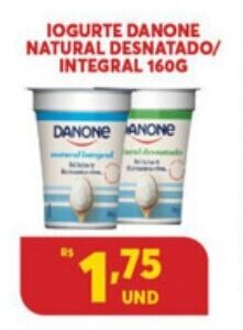Atacadão Centro Sul Iogurte Danone Natural Desnatado/ Integral 160g oferta
