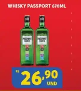 Atacadão Centro Sul Whisky Passport 670ml oferta