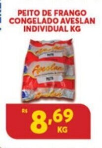 Peito de Frango Congelado Aveslan Individual 1kg