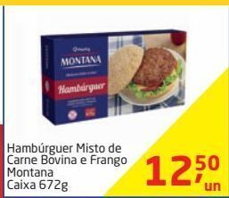 Tenda Atacado Hambúrguer misto de carne bovina e frango montana 672g oferta