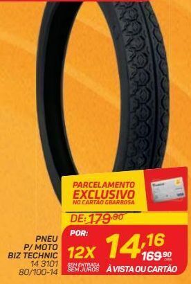 GBarbosa Pneu p/ moto biz technic oferta