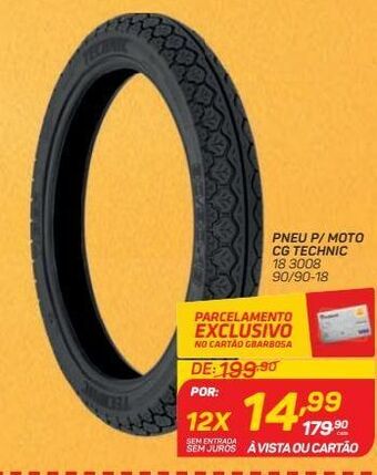 GBarbosa Pneu p/ moto cg technic oferta