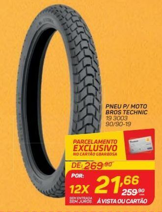 GBarbosa Pneu p/ moto bros technic oferta