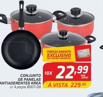 GBarbosa Conjunto de panelas antiaderentes krea oferta
