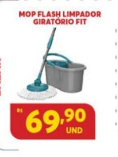 Mop Flash Limpador Giratorio Fit