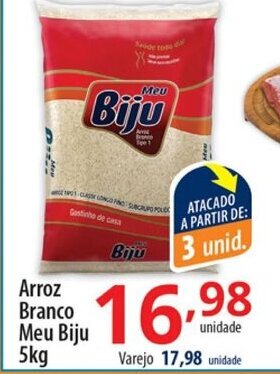 Akki Atacadista Arroz Branco Meu Biju 5kg oferta