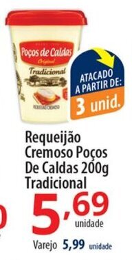 Requeijao cremoso Pocos de Caldas 200g Tradicional