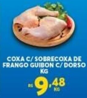 Atacadão Centro Sul Coxa c/ sobrecoxa de frango guibon c/ dorso 1kg oferta