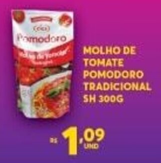 Atacadão Centro Sul Molho de Tomate Pomodoro tradicional sh 300g oferta