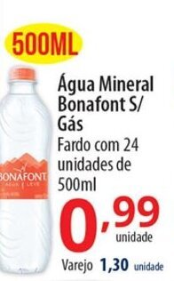 Agua Mineral Bonafont s/ gas 500ml