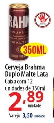 Akki Atacadista Cerveja Brahma Duplo Malte Lata 350ml oferta