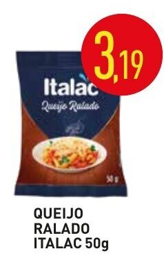 Calvo Atacadista Queijo Ralado Italac 50g oferta