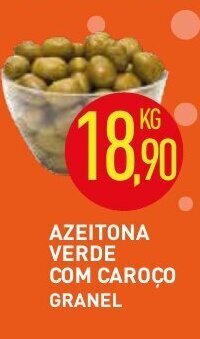 Calvo Atacadista Azeitona verde com caroco a granel 1kg oferta