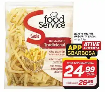 GBarbosa Batata palito pré-frita sadia 2 kg oferta