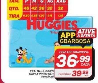 GBarbosa Fralda huggies tripla proteção oferta