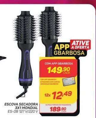 GBarbosa Escova secadora 3x1 mondial oferta