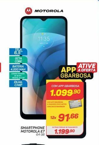 GBarbosa Smartphone motorola e7 64 gb oferta
