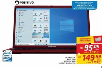 GBarbosa Notebook positivo motion red oferta
