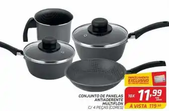 GBarbosa Conjunto de panelas antiaderente multiflon c/ 4 peças oferta