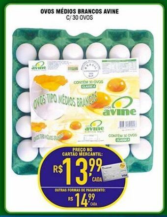 Mercantil Rodrigues Ovos médios brancos avine 30 un oferta