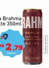 Tonin Superatacado Cerveja brahma duplo malte 350ml oferta