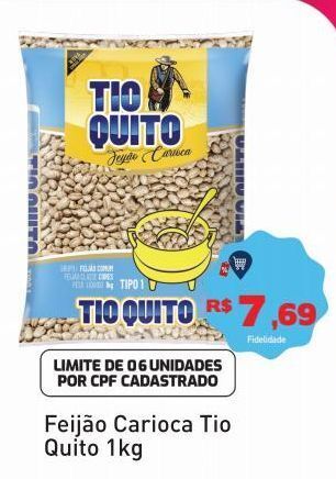 Tonin Superatacado Feijão carioca tio quito 1kg oferta