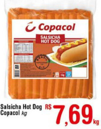 Fort Atacadista Salsicha Hot Dog Copacol 1kg oferta