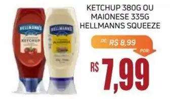 Ketchup 380g ou Maionese 335g Hellmann's Squeeze