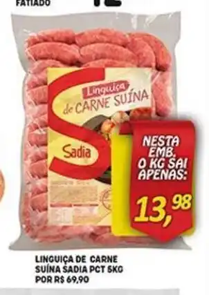 Linguica de Carne Suina Sadia pct 1kg
