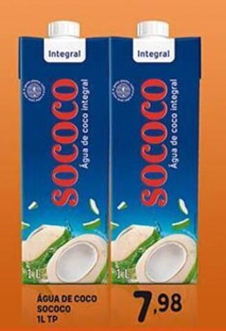 Bom Dia Agua de Coco Sococo tp 1L oferta
