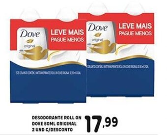 Desodorante Roll On Dove 50ml Original 2 und c/ desconto