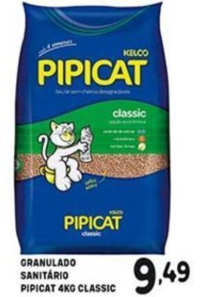 Bom Dia Granulado Sanitario Pipicat 4kg Classic oferta