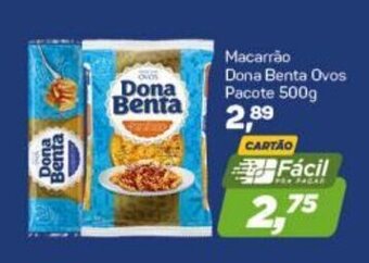 Macarrao Dona Benta ovos pacote 500g