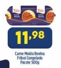 Arena Atacado Carne Moida Bovina Friboi Congelada pacote 500g oferta