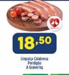 Arena Atacado Linguica Calabresa Perdigao a granel 1kg oferta