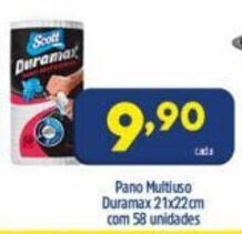 Pano Multiuso Duramax 21x22cm com 58 unidades