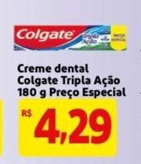 Mercado Extra Creme Dental Colgate Tripla Acao 180g preco especial oferta