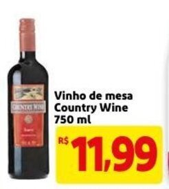 Mercado Extra Vinho de mesa Country Wine 750ml oferta