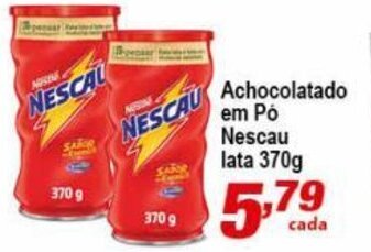 Ricoy Supermercados Achocolatado em po Nescau lata 370g oferta