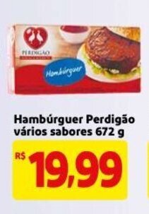 Mercado Extra Hamburguer Perdigao varios sabores 672g oferta